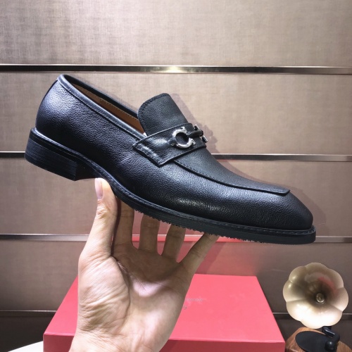 Replica Ferragamo Salvatore FS Leather Shoes For Men #979158 $82.00 USD for Wholesale