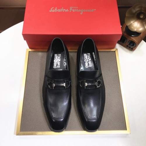 Replica Ferragamo Salvatore FS Leather Shoes For Men #979160 $85.00 USD for Wholesale