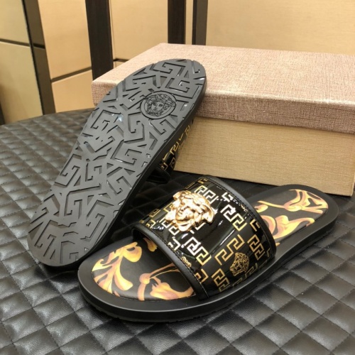 Replica Versace Slippers For Men #980808 $48.00 USD for Wholesale