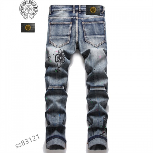 Replica Chrome Hearts Jeans For Men #981075 $48.00 USD for Wholesale
