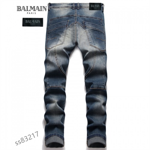 Replica Balmain Jeans For Men #981077 $48.00 USD for Wholesale