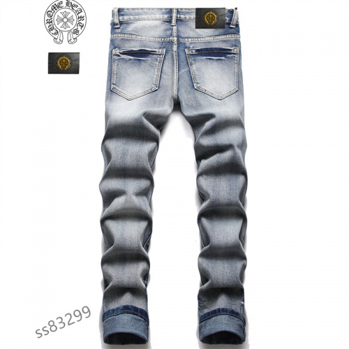 Replica Chrome Hearts Jeans For Men #981091 $48.00 USD for Wholesale