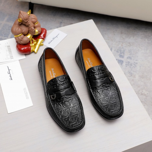 Replica Salvatore Ferragamo Leather Shoes For Men #981206 $68.00 USD for Wholesale