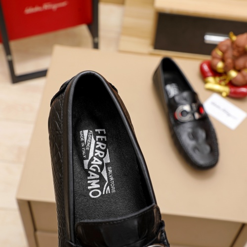 Replica Salvatore Ferragamo Leather Shoes For Men #981208 $68.00 USD for Wholesale