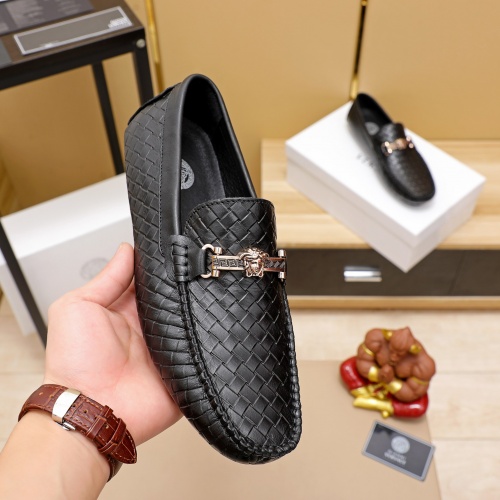 Replica Versace Leather Shoes For Men #981228 $68.00 USD for Wholesale