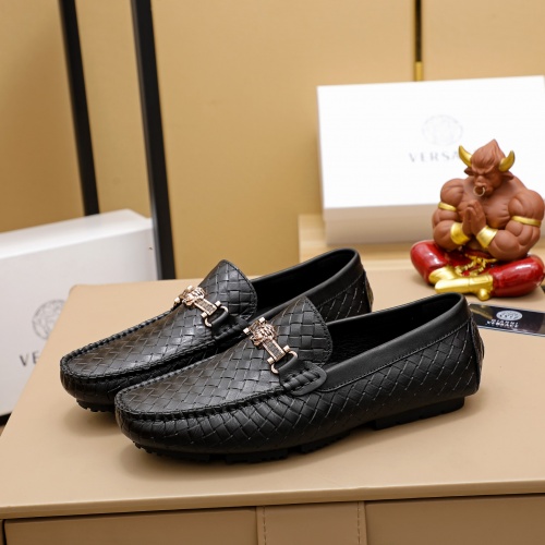 Replica Versace Leather Shoes For Men #981228 $68.00 USD for Wholesale