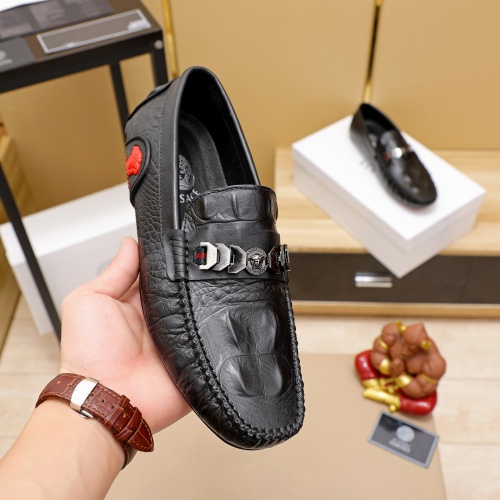 Replica Versace Leather Shoes For Men #981248 $68.00 USD for Wholesale