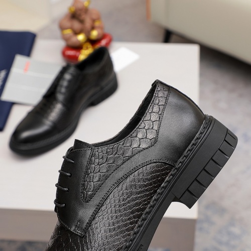 Replica Prada Leather Shoes For Men #981251 $82.00 USD for Wholesale