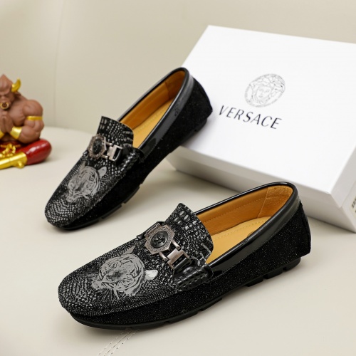 Replica Versace Leather Shoes For Men #981272 $72.00 USD for Wholesale