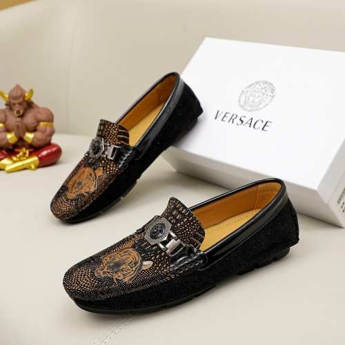 Replica Versace Leather Shoes For Men #981273 $72.00 USD for Wholesale