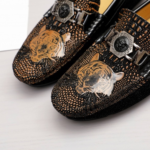 Replica Versace Leather Shoes For Men #981273 $72.00 USD for Wholesale