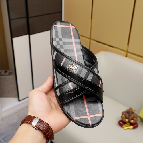 Replica Burberry Slippers For Men #981274 $42.00 USD for Wholesale
