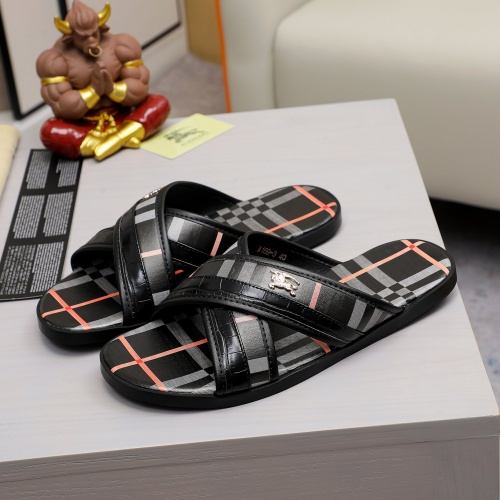 Replica Burberry Slippers For Men #981274 $42.00 USD for Wholesale