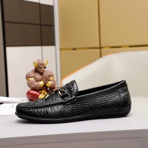 Replica Salvatore Ferragamo Leather Shoes For Men #981287 $72.00 USD for Wholesale