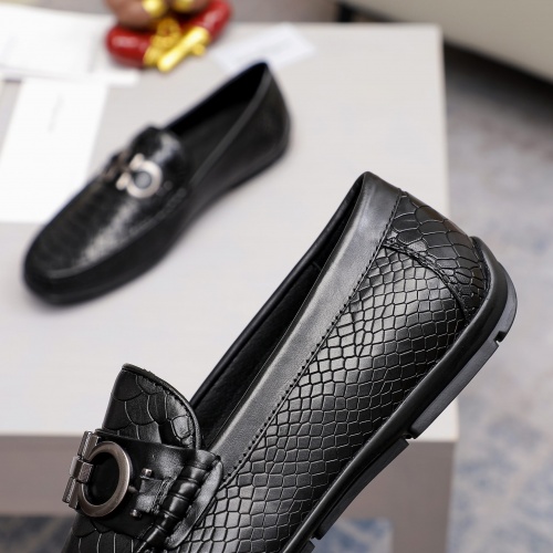 Replica Salvatore Ferragamo Leather Shoes For Men #981288 $72.00 USD for Wholesale