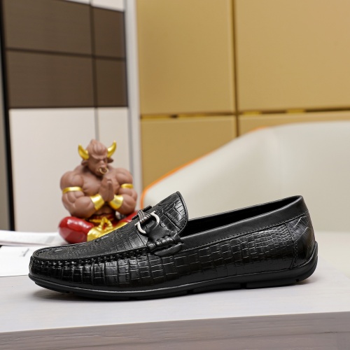 Replica Salvatore Ferragamo Leather Shoes For Men #981289 $72.00 USD for Wholesale