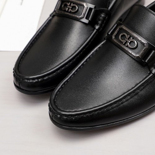 Replica Salvatore Ferragamo Leather Shoes For Men #981306 $82.00 USD for Wholesale