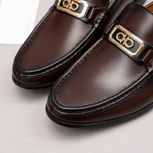 Replica Ferragamo Salvatore FS Leather Shoes For Men #981308 $82.00 USD for Wholesale