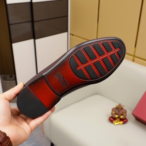 Replica Salvatore Ferragamo Leather Shoes For Men #981308 $82.00 USD for Wholesale