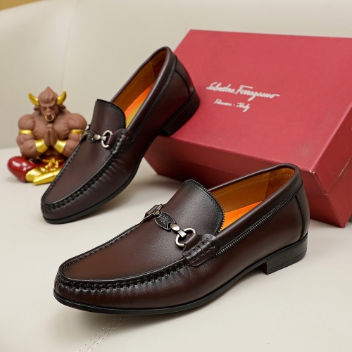 Replica Ferragamo Salvatore FS Leather Shoes For Men #981310 $82.00 USD for Wholesale