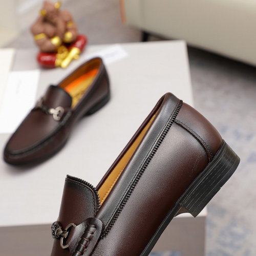Replica Salvatore Ferragamo Leather Shoes For Men #981310 $82.00 USD for Wholesale
