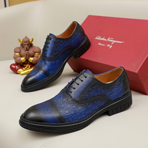 Ferragamo Salvatore FS Leather Shoes For Men #981333 $82.00 USD, Wholesale Replica Ferragamo Salvatore FS Leather Shoes