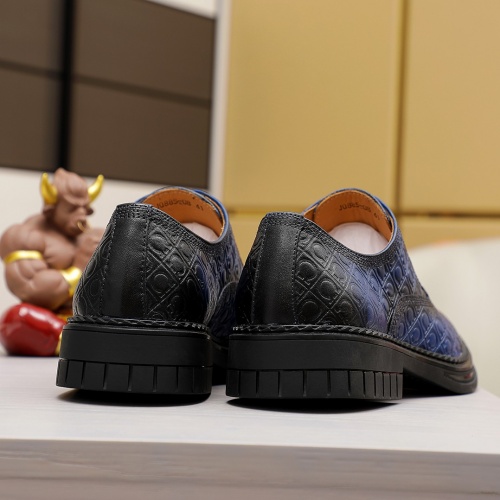 Replica Salvatore Ferragamo Leather Shoes For Men #981333 $82.00 USD for Wholesale