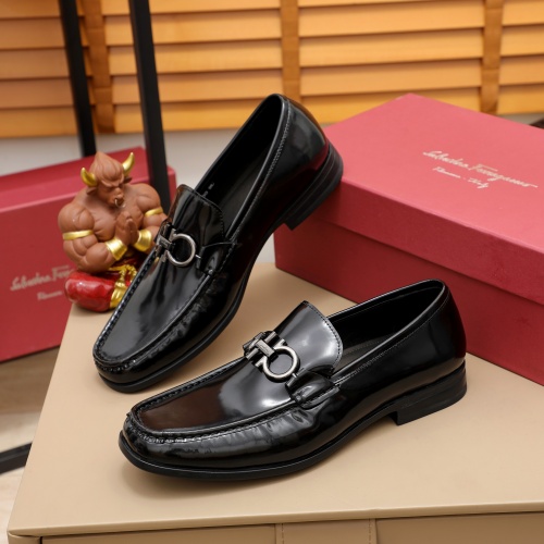 Replica Ferragamo Salvatore FS Leather Shoes For Men #981340 $102.00 USD for Wholesale