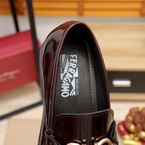 Replica Salvatore Ferragamo Leather Shoes For Men #981341 $102.00 USD for Wholesale