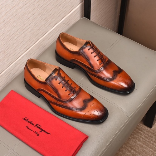 Salvatore Ferragamo Leather Shoes For Men #982243