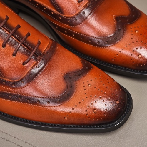 Replica Salvatore Ferragamo Leather Shoes For Men #982243 $98.00 USD for Wholesale