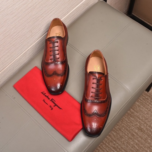 Replica Ferragamo Salvatore FS Leather Shoes For Men #982244 $98.00 USD for Wholesale