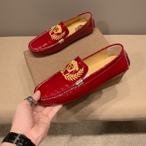 Replica Versace Leather Shoes For Men #982370 $68.00 USD for Wholesale