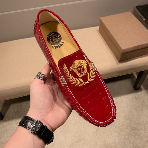 Replica Versace Leather Shoes For Men #982370 $68.00 USD for Wholesale