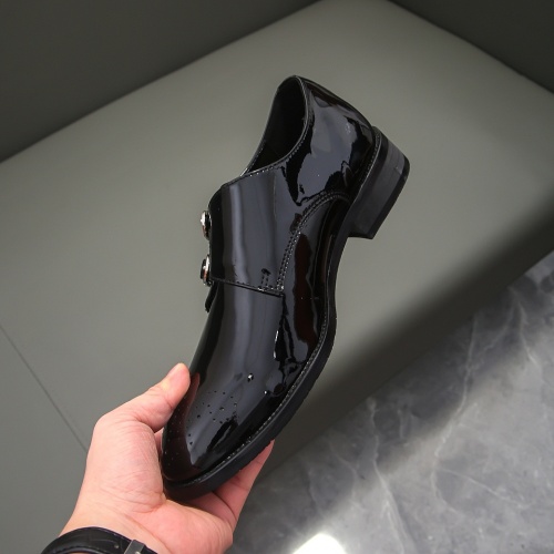 Replica Versace Leather Shoes For Men #982376 $80.00 USD for Wholesale