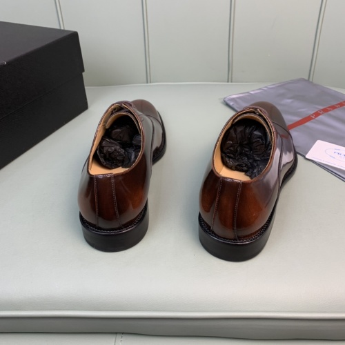Replica Prada Leather Shoes For Men #982386 $165.00 USD for Wholesale