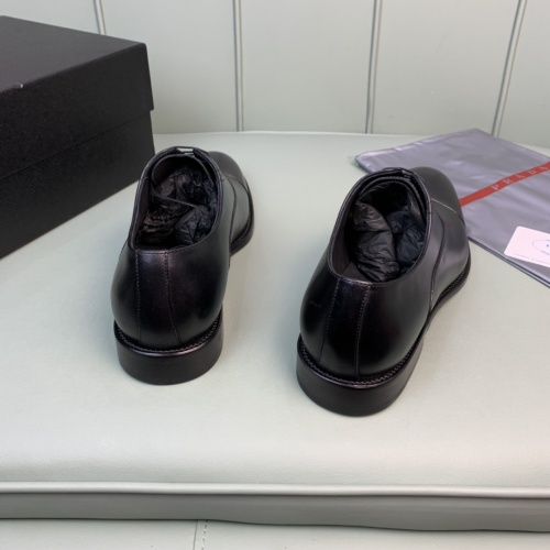 Replica Prada Leather Shoes For Men #982389 $165.00 USD for Wholesale
