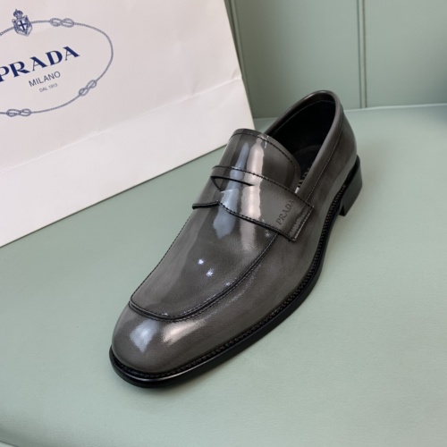 Replica Prada Leather Shoes For Men #982398 $172.00 USD for Wholesale