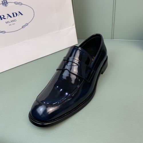 Replica Prada Leather Shoes For Men #982400 $172.00 USD for Wholesale