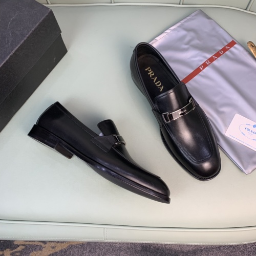 Replica Prada Leather Shoes For Men #982404 $172.00 USD for Wholesale