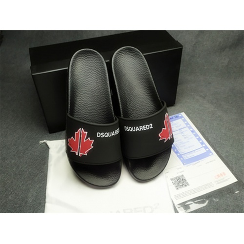 Replica Dsquared Slippers For Men #982475 $39.00 USD for Wholesale
