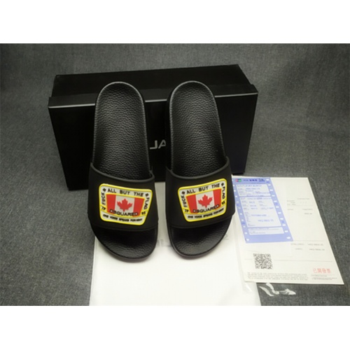 Replica Dsquared Slippers For Men #982476 $39.00 USD for Wholesale