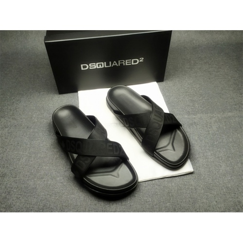 Replica Dsquared Slippers For Men #982489 $42.00 USD for Wholesale