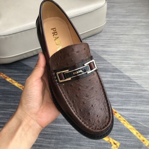 Replica Prada Leather Shoes For Men #982833 $128.00 USD for Wholesale