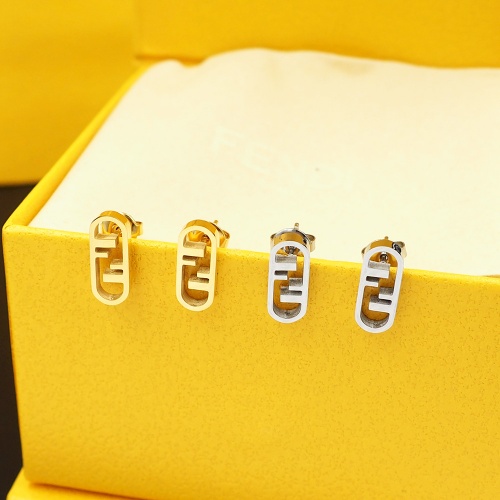 Replica Fendi Earrings For Women #982835 $22.00 USD for Wholesale