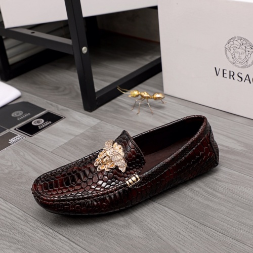 Replica Versace Leather Shoes For Men #983846 $68.00 USD for Wholesale