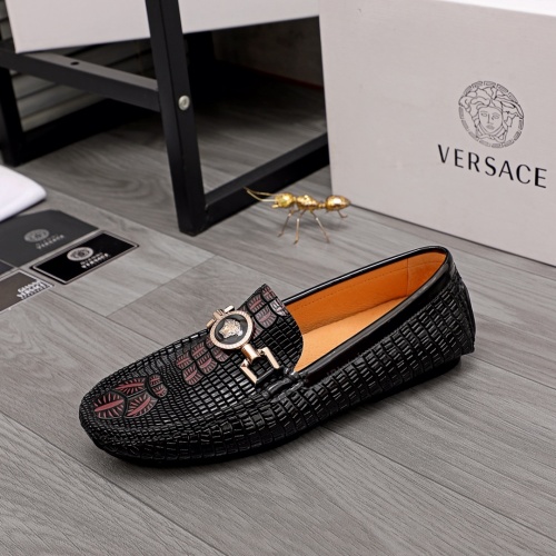 Replica Versace Leather Shoes For Men #983853 $72.00 USD for Wholesale