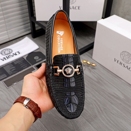 Replica Versace Leather Shoes For Men #983854 $72.00 USD for Wholesale