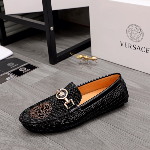 Replica Versace Leather Shoes For Men #983855 $72.00 USD for Wholesale