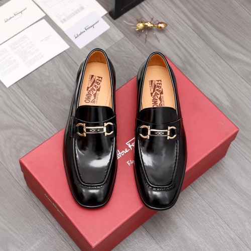 Replica Salvatore Ferragamo Leather Shoes For Men #983896 $85.00 USD for Wholesale